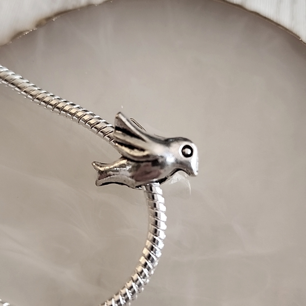 Bird Charm for European Style Bracelets Fits Pandora Systems - Picture 2 of 3